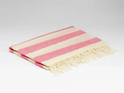 McNutt of Donegal Whispering Pink Lambswool Baby Blanket