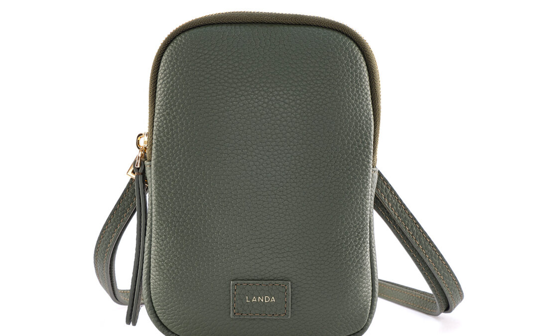 Landa Phone Bag Cassia – Forest Green Leather