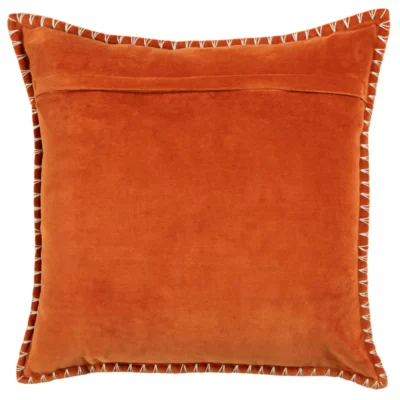 Voyage Maison Cushion, Stitch Orange Embroidered Feather Cushion Sunset