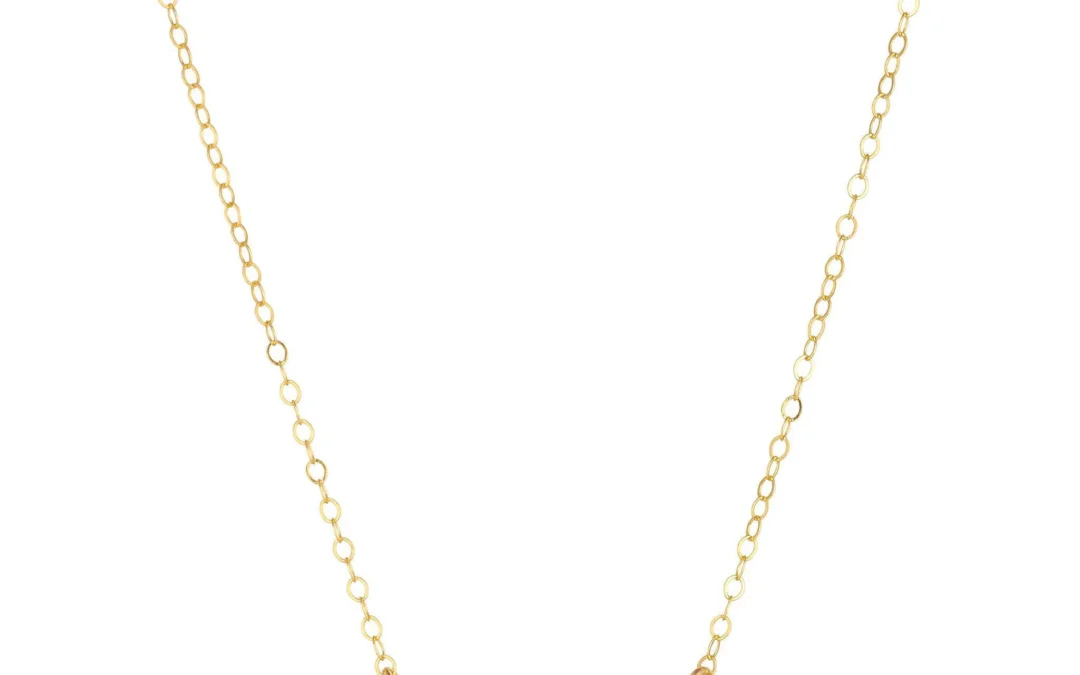 MoMuse Gold Filled Horizontal Bar Pendant Necklace