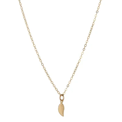 Gold Filled 10mm Leaf Pendant Necklace