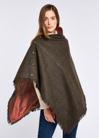 Dubarry Hazelwood Tweed Poncho Hemlock