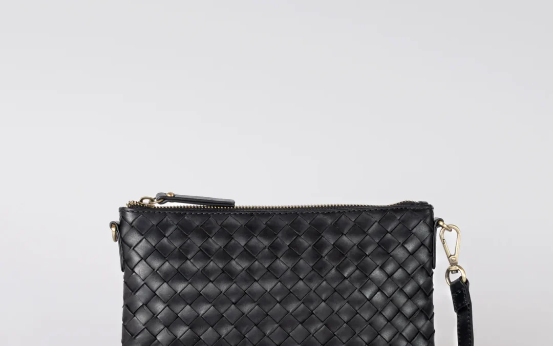 O My Bag –  Lexi Black Woven Classic Leather