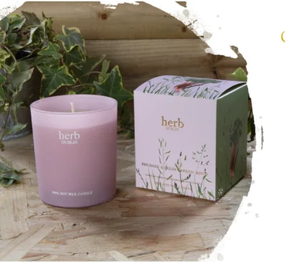 Herb Candle Rhubarb