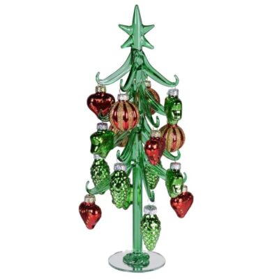 Glass Christmas Tree in Green