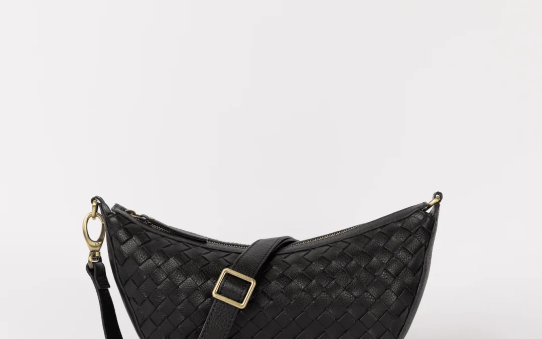 O My Bag – Leo Black Woven Soft Grain Leather