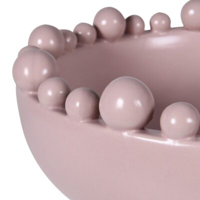 Pink ceramic bobble bowl