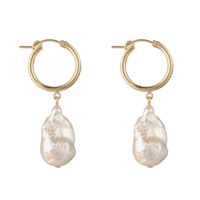 MoMuse Large Baroque Pearl Earrings