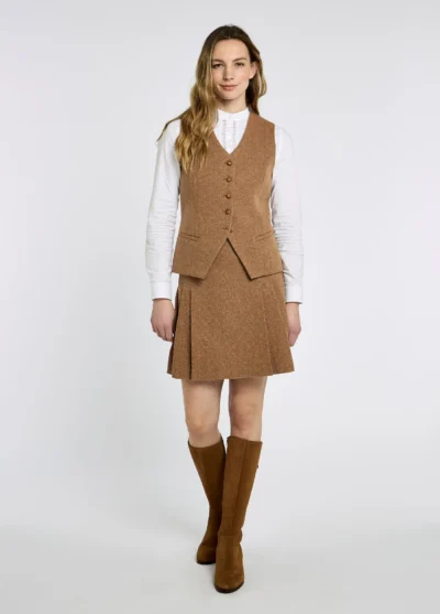 Dubarry Robinswood Tweed Waistcoat -  Camel Twill - Image 2