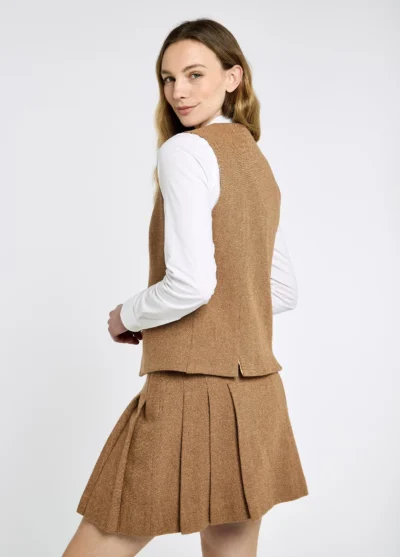 Dubarry Robinswood Tweed Waistcoat -  Camel Twill - Image 3