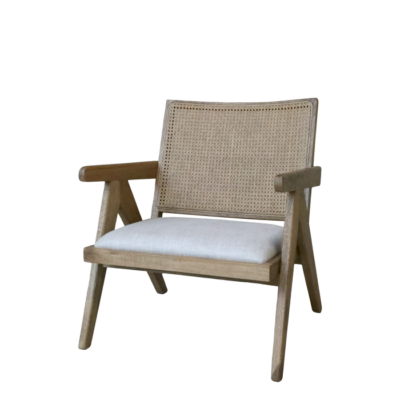 Oak & Rattan lounge chair