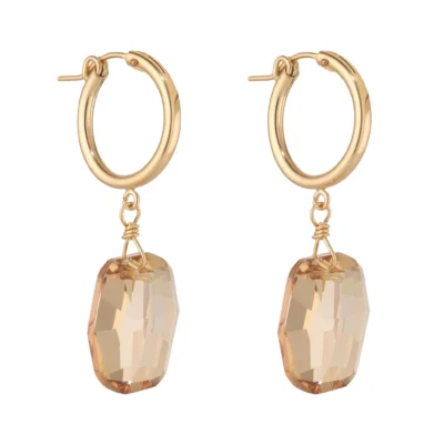 Gold Filled Golen Shadow Clip Hoop