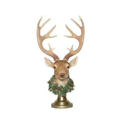 Festive Small deer head on stand